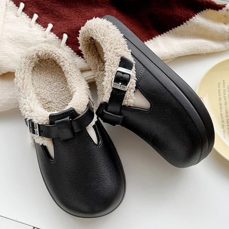 Women Winter Waterproof Plush Clogs