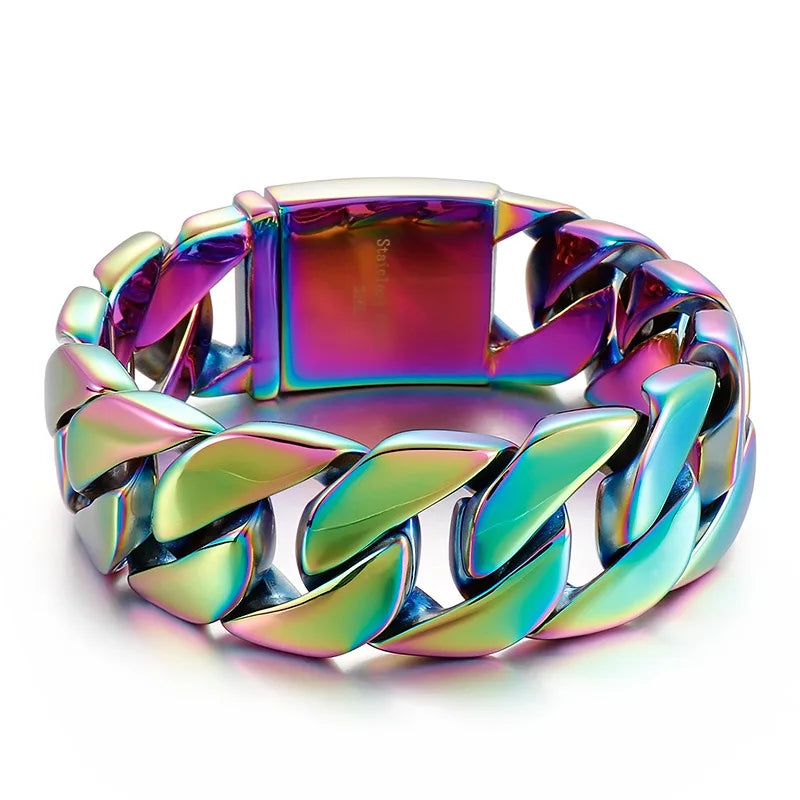 Silver Tone Cuban Curb Bracelet - Jeglowstore