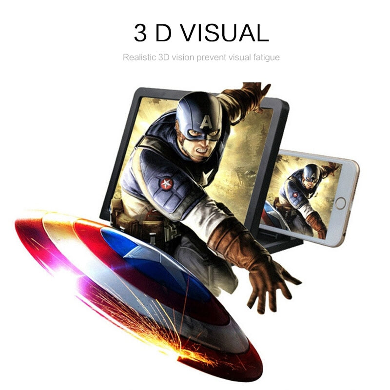 Mobile Phone Screen Amplifier Magnifier Universal 3D Movie Screen Enlarge Vivid Magnifier HD Projector Stand Holder For Phone
