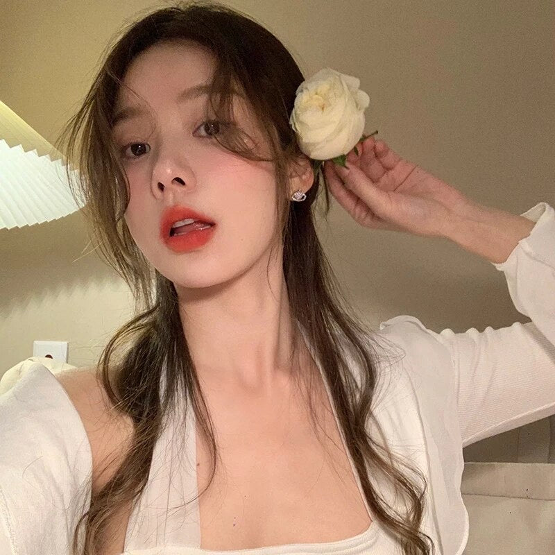 2022 New Trendy Simplicity Korean Planet Stud Earring for Women Ear Pierced Wedding Party Jewelry Gift Pendientes