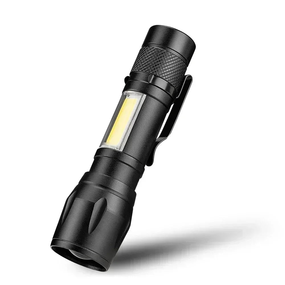 2000LM Ultra Bright P50 LED Flashlight Tactical EDC Emergency Spotlight Telescopic ZoomHandheld Torch w/ 14500/18650 Battery
