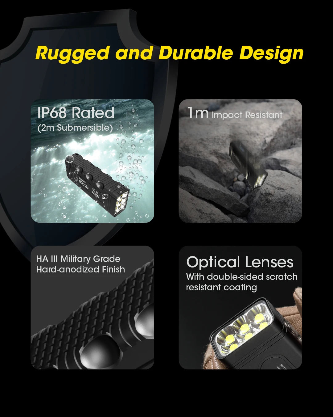 NITECORE TM12K Tactical Flashlight Powerful USB-C Rechargeable Super Bright 18W QC Searchlight CREE XHP50, 21700 Li-ion Battery