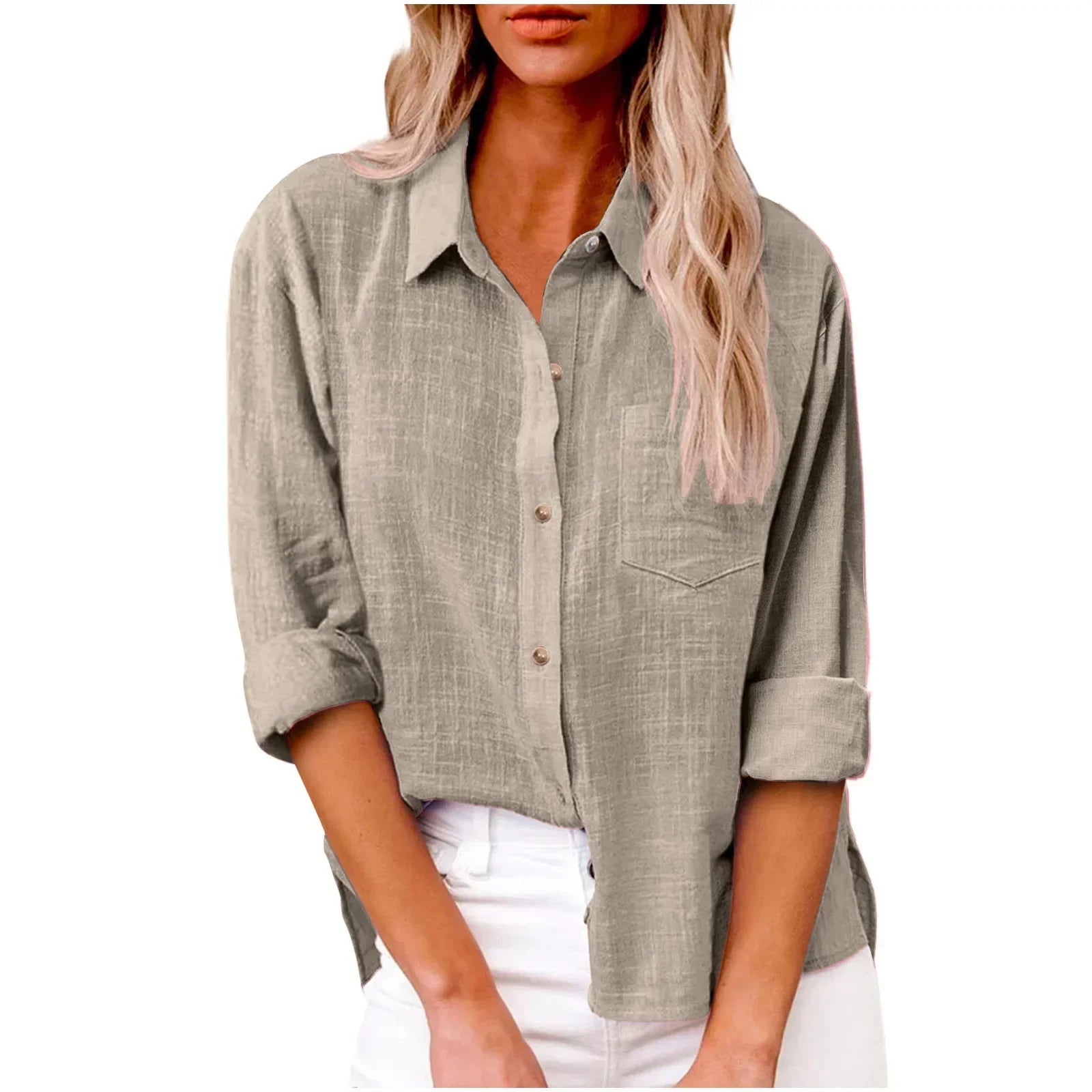 Women’s Solid Casual Long Sleeve - Jeglowstore