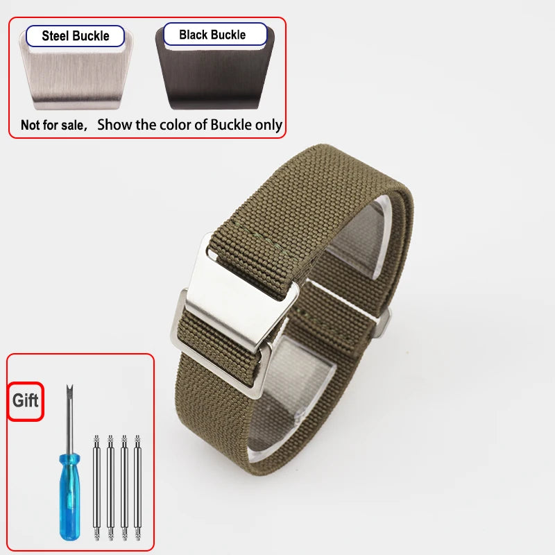 French Parachute Nylon Watch Strap - Jeglowstore