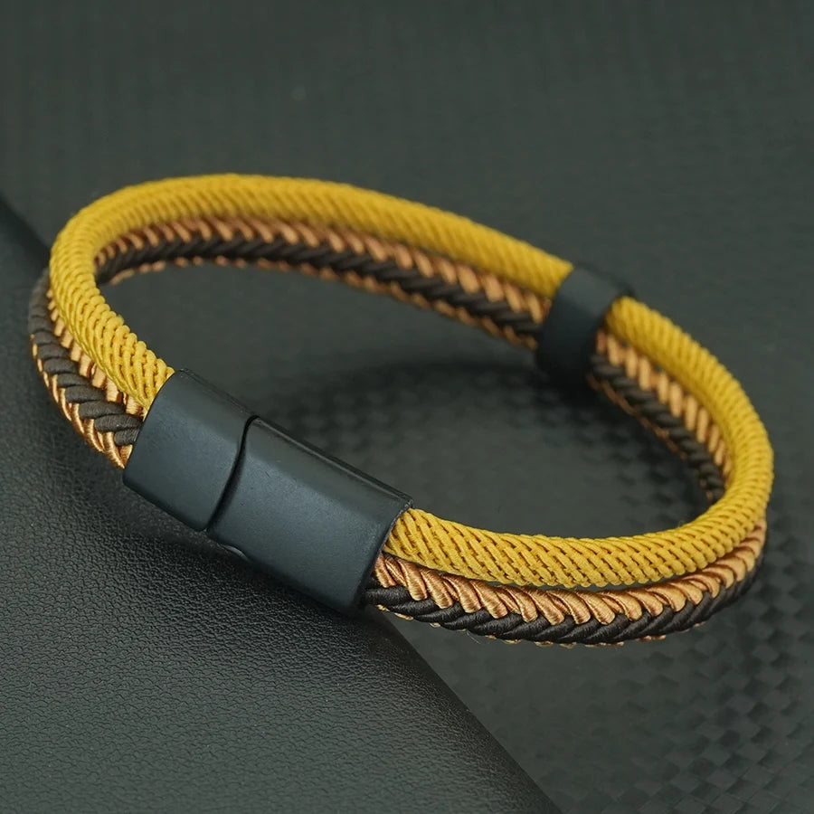 Men’s Charm Rope Wrap Bracelet - Jeglowstore