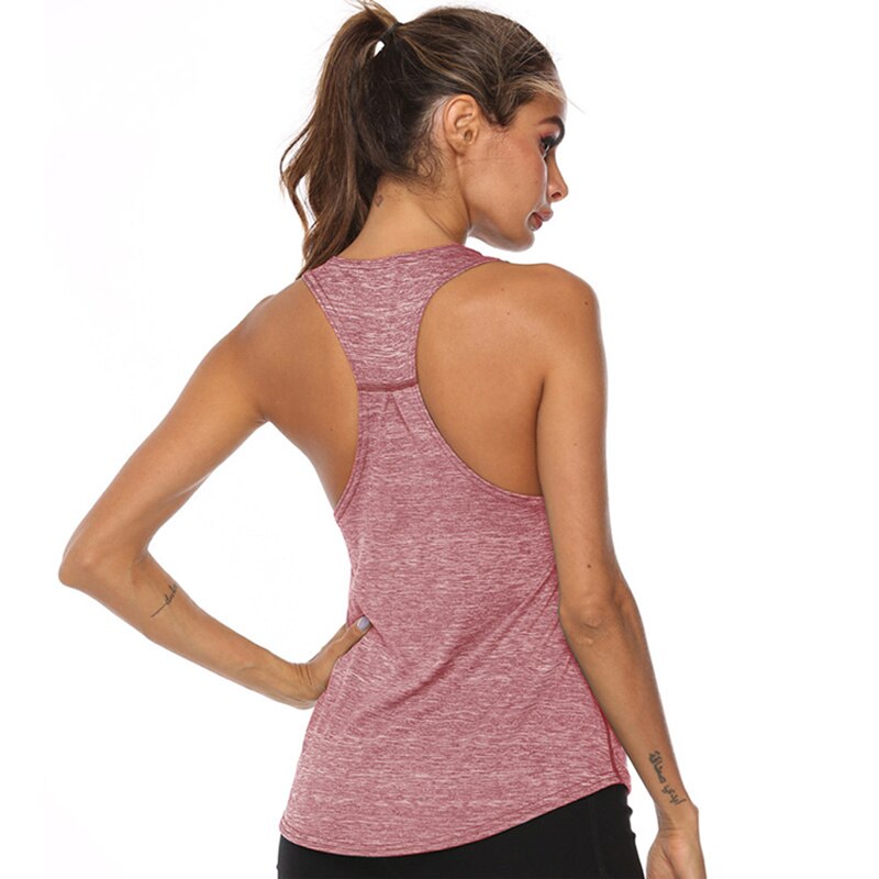 Quick-Dry Women's Yoga Shirts Sleeveless,Athletic Fitness Racerback Sports Vest,Comfortable U-neck VestTraining Sport Tank Tops