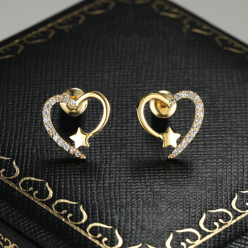 Hip Hop Square Zircon Earrings Men Women Geometric Micropavé Zircon Faux Color Stone Stud Earrings