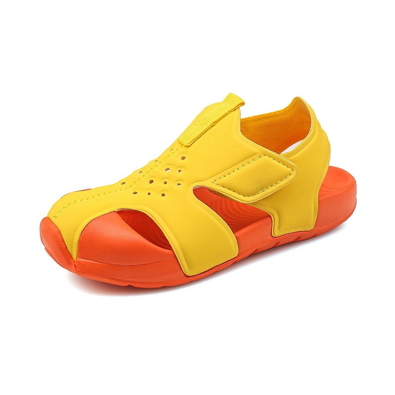 2023 Summer Candy Color Boys Sandals Kids Shoes Beach Mesh Sandalas Fashion Sports Shoes Girls Hollow Out Fashion Sneakers
