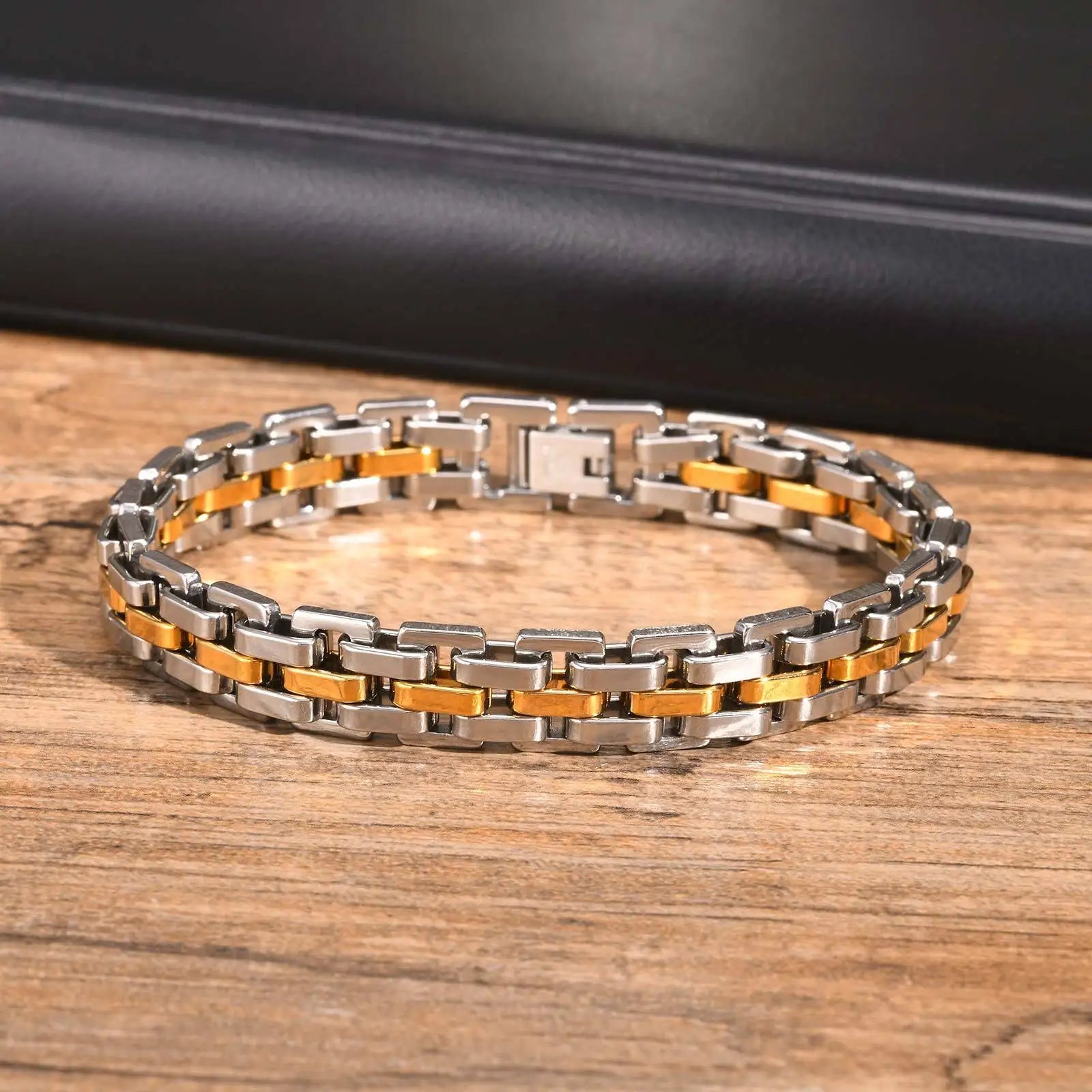Gents Two-Tone Steel Bracelet - Jeglowstore