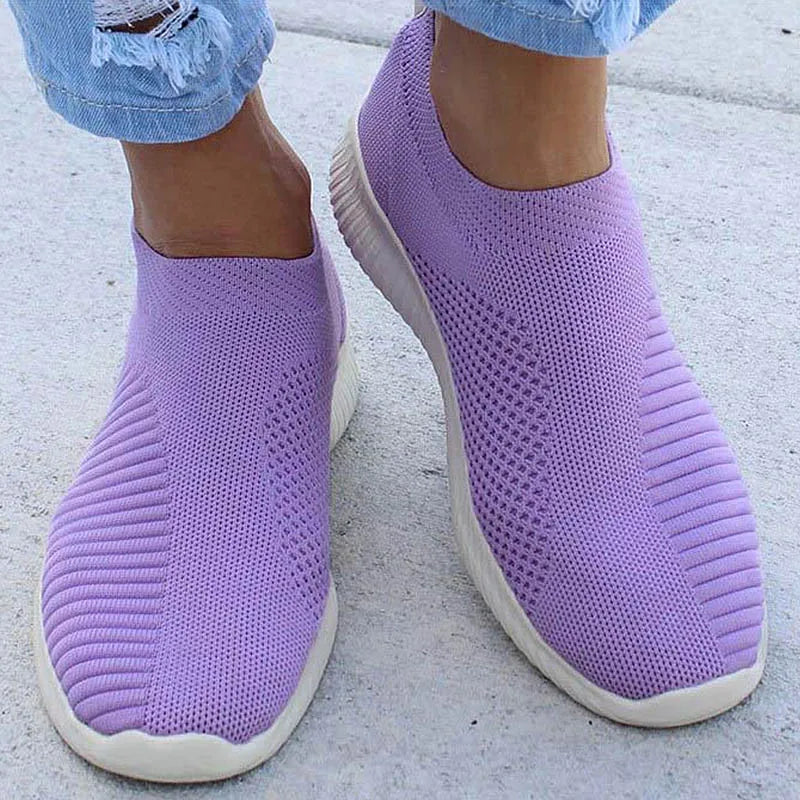 Women’s White Slip-On Casual Sneakers - Jeglowstore