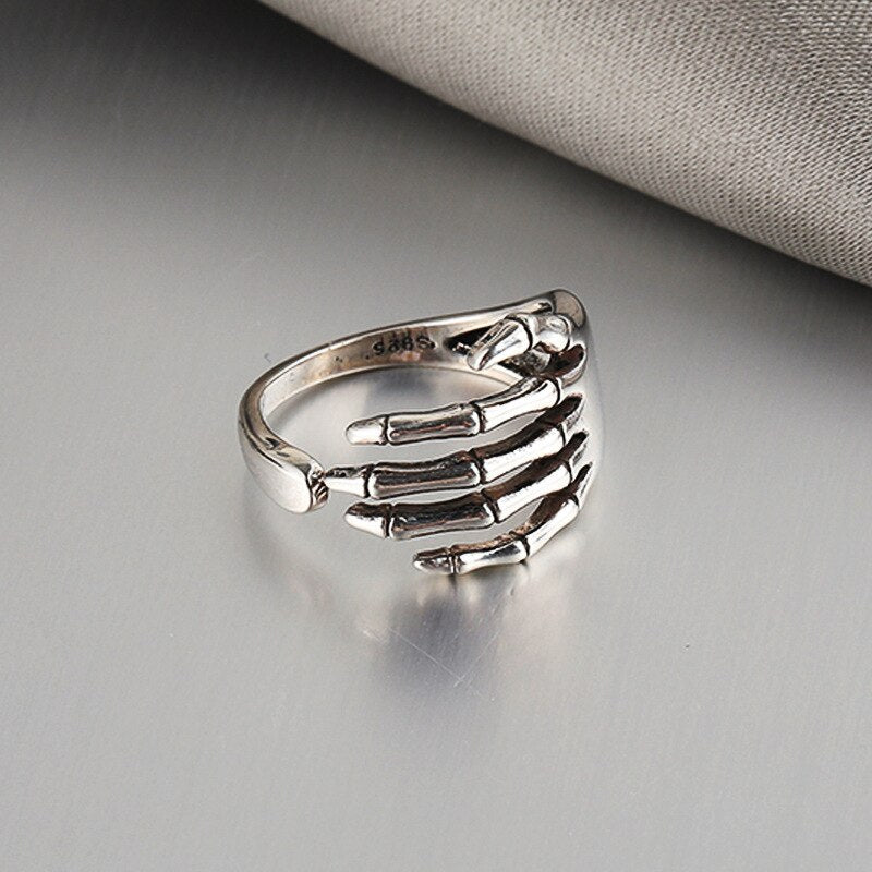 2023 New Arrival Irregular Hollow Silver Color Wide Ring Female Fashion Retro Unique Design Handmade Jewelry Gifts