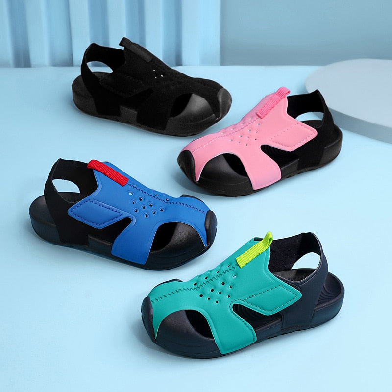 2023 Summer Candy Color Boys Sandals Kids Shoes Beach Mesh Sandalas Fashion Sports Shoes Girls Hollow Out Fashion Sneakers