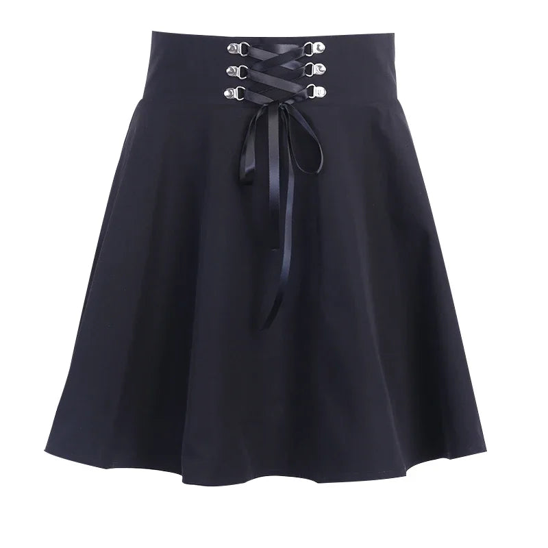 High Waist Flared Mini Skater Skirt - Jeglowstore