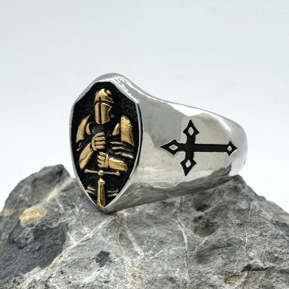 Warrior Cross Stainless Steel Ring - Jeglowstore