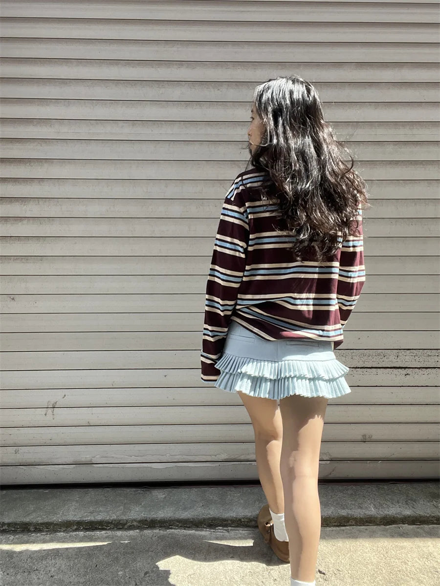 Women’s Green Stripe Polo Shirt