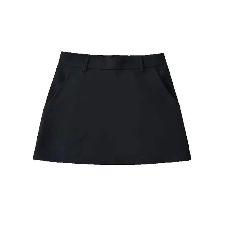 High Waist A-Line Mini Skirt Back Zipper - Jeglowstore