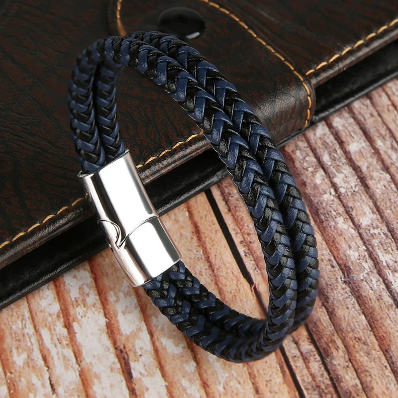 Genuine Leather Double Layer Bracelet - Jeglowstore