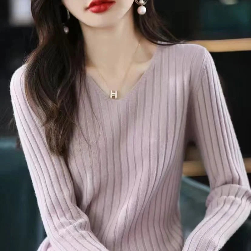 Women’s V-Neck Knit Sweater