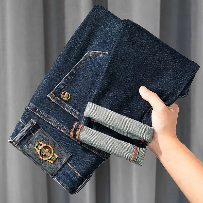 Men’s Stretch Slim Blue Jeans - Jeglowstore