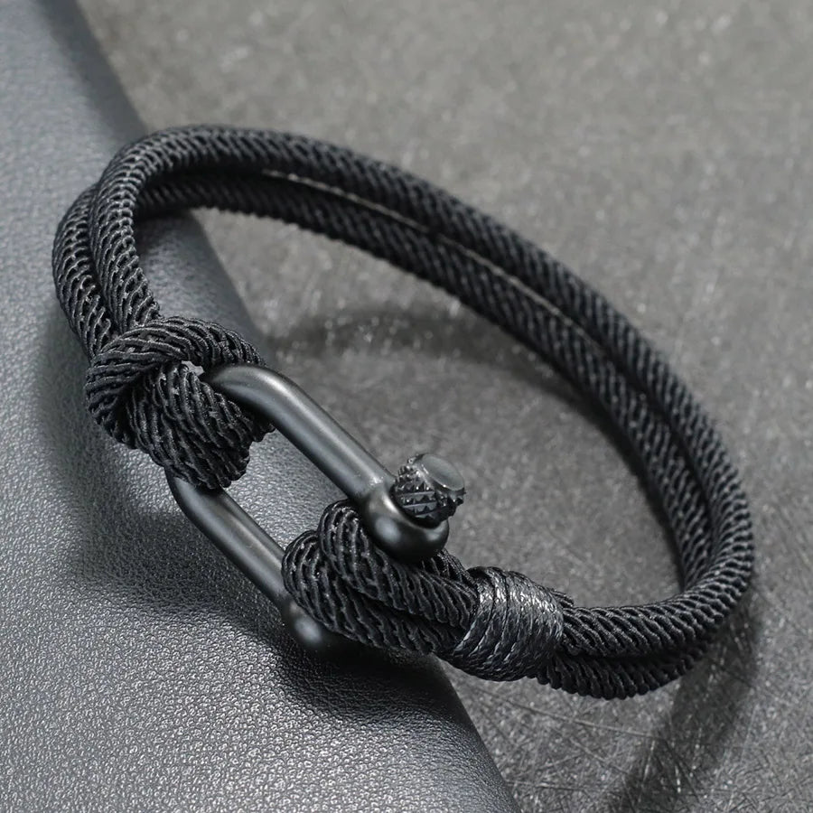 Men’s Braided Cord Outdoor Bracelet - Jeglowstore