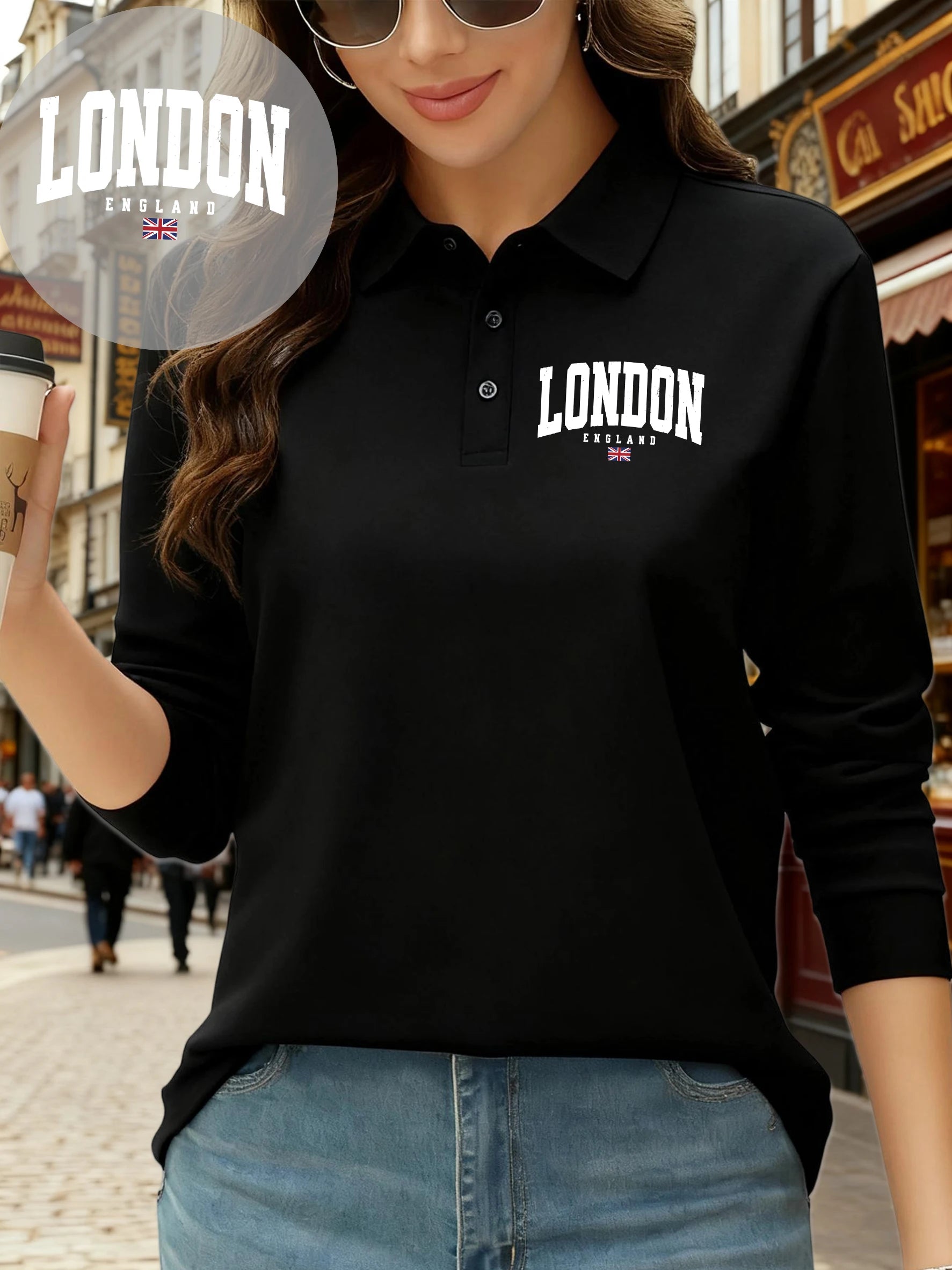 Women’s London Flag Polo Shirt