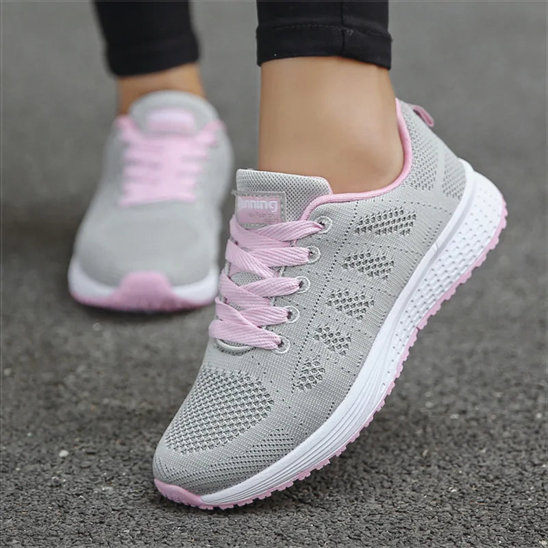 Women’s Breathable White Casual Sneakers