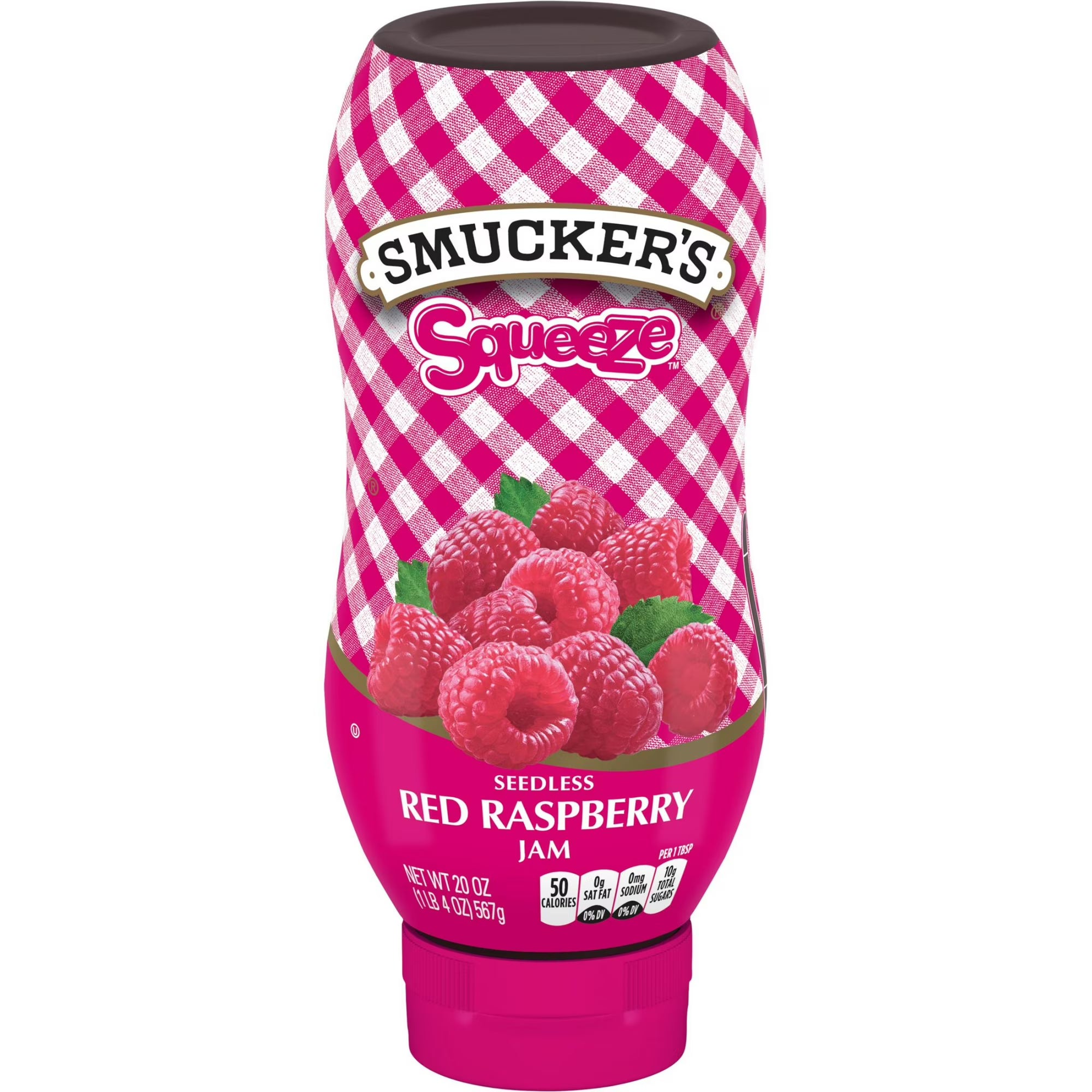 Smucker's Squeeze Seedless Red Raspberry Jam, 20 oz Squeezable Bottle