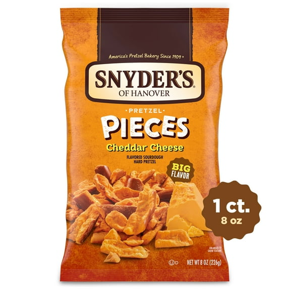 Snyder's of Hanover Pretzel Pieces, Cheddar Cheese, 8 oz