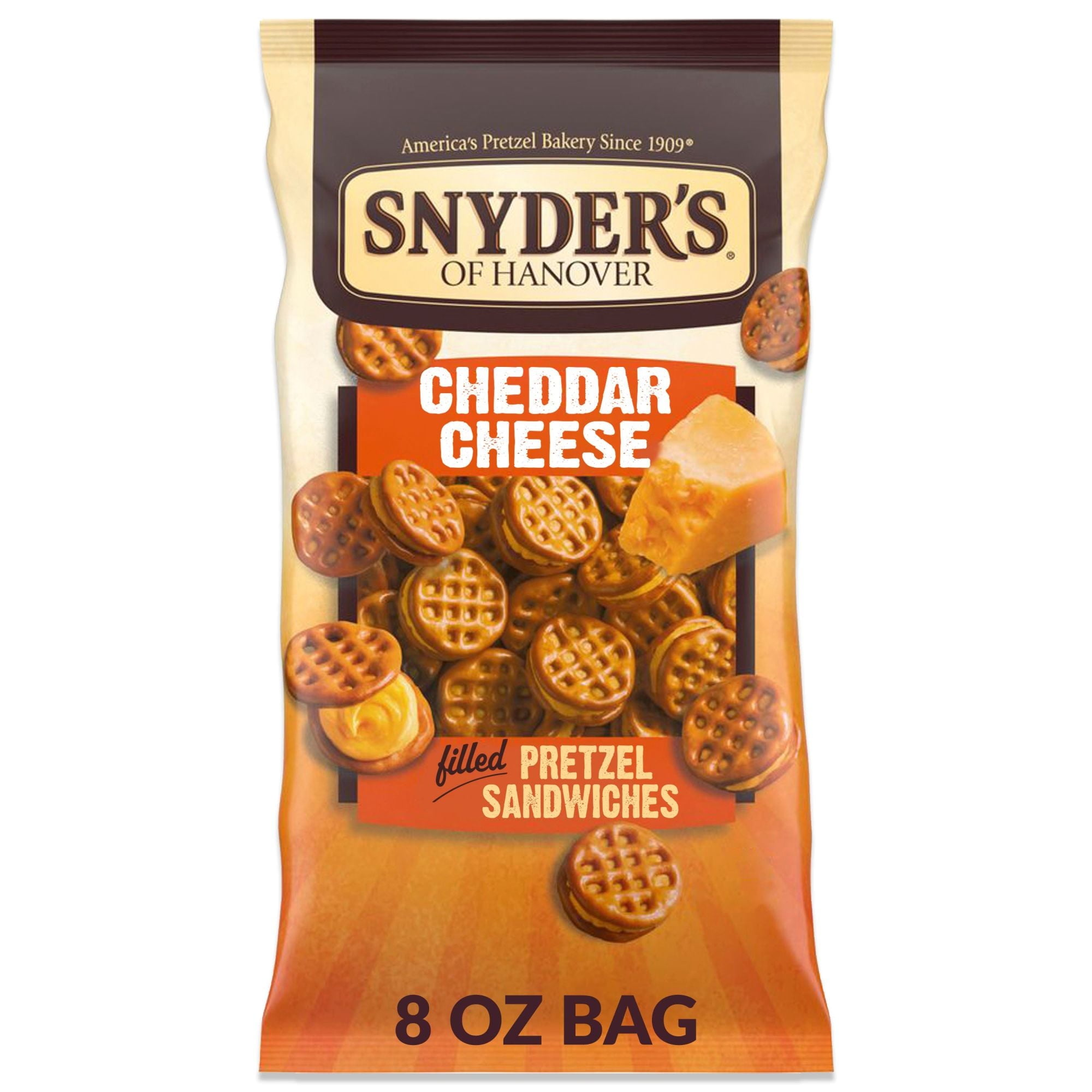 Snyder's of Hanover Pretzel Sandwiches, Cheddar Cheese,1PACK