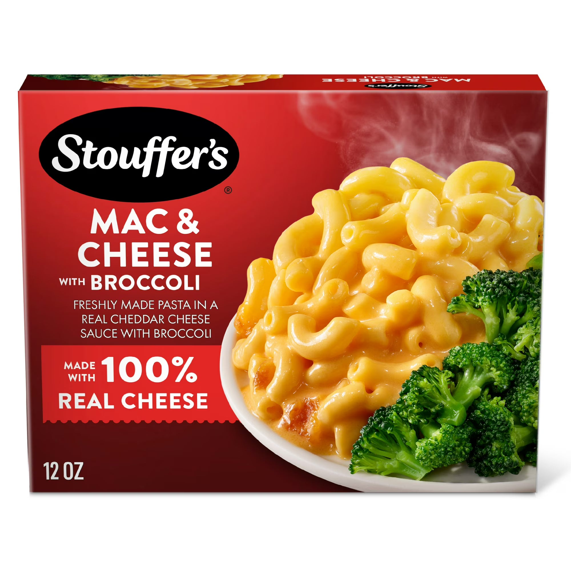 Stouffer’s Macaroni and Cheese with Broccoli, Single Serve, Easy Frozen Dinners 12 oz