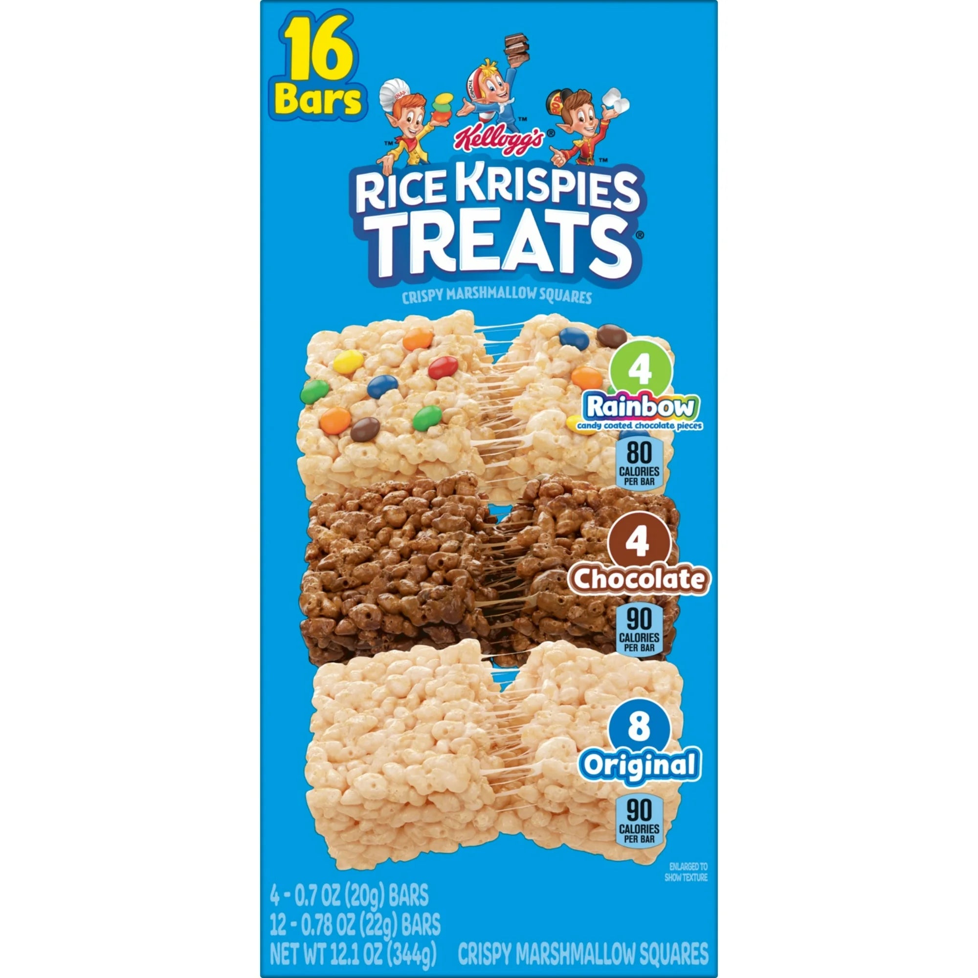 Rice Krispies Treats Variety Pack Chewy Crispy Marshmallow Squares, Kids Snacks, 12.1 oz, 16 Count