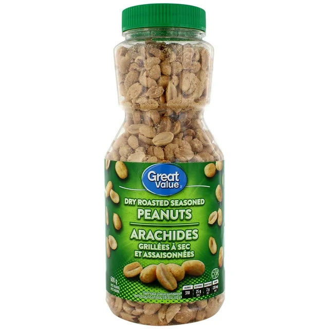 Great Value Dry Roasted Seasoned Peanuts