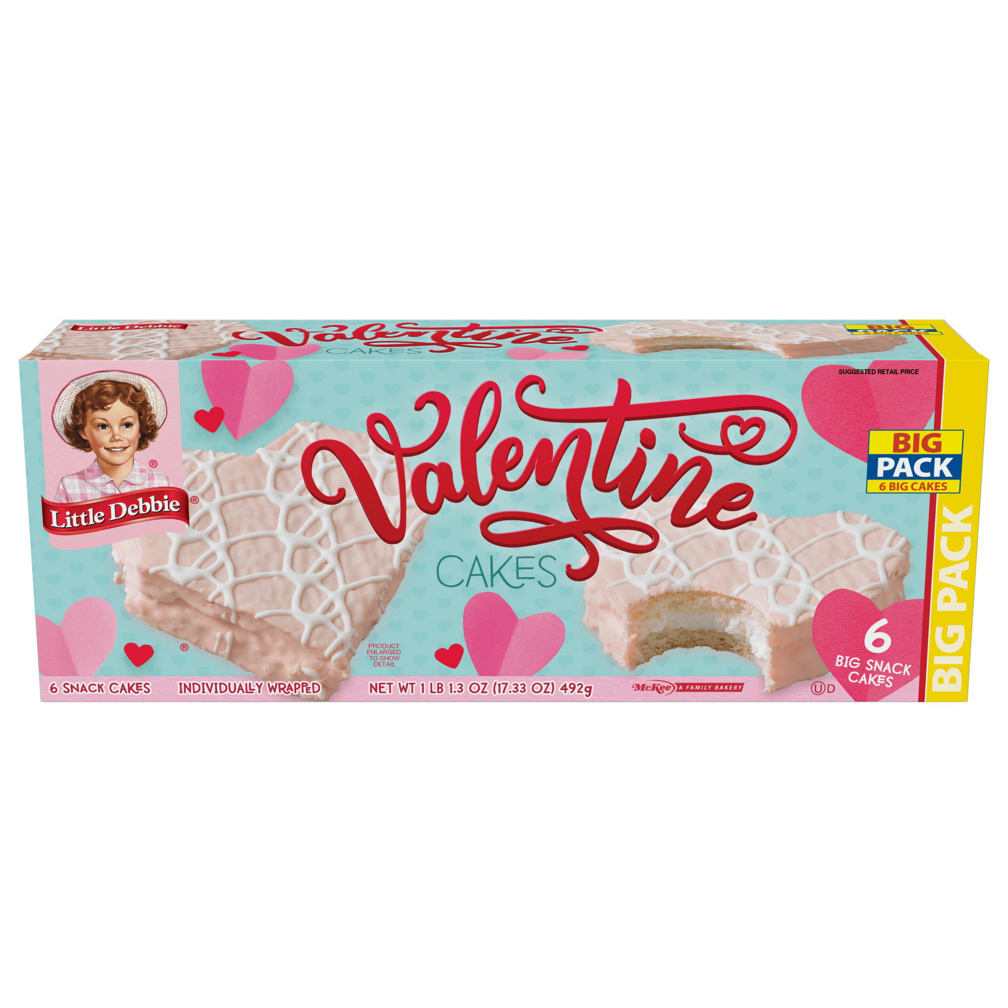 Little Debbie Big Pack Valentine Cakes (Vanilla) - Jeglowstore