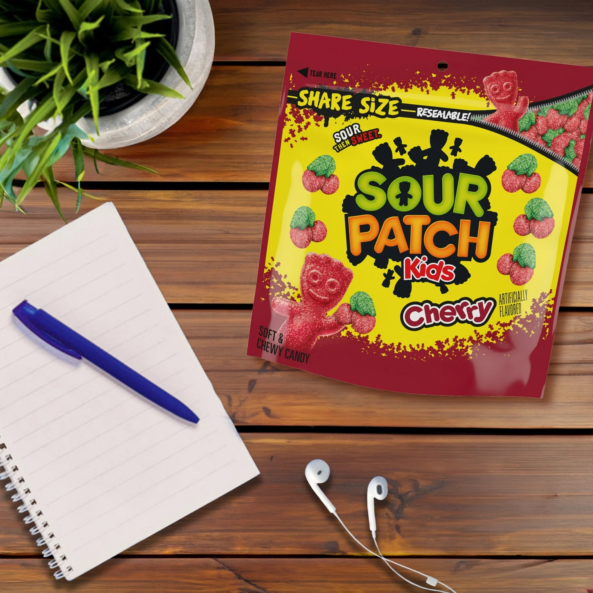 SOUR PATCH KIDS Cherry Soft & Chewy Candy, Share Size, 10.86 oz