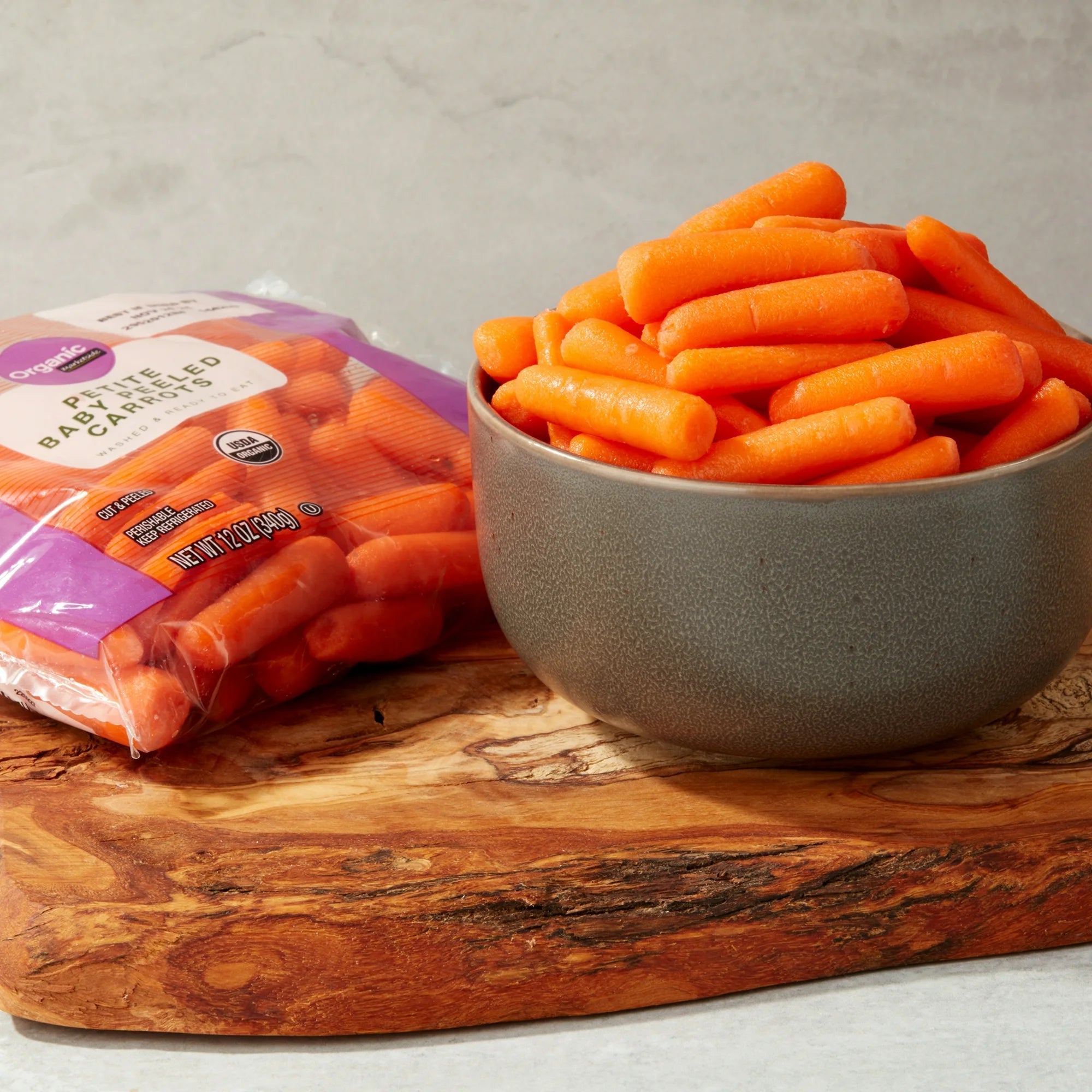 Fresh Organic Marketside Petite Carrots, 12 oz Bag