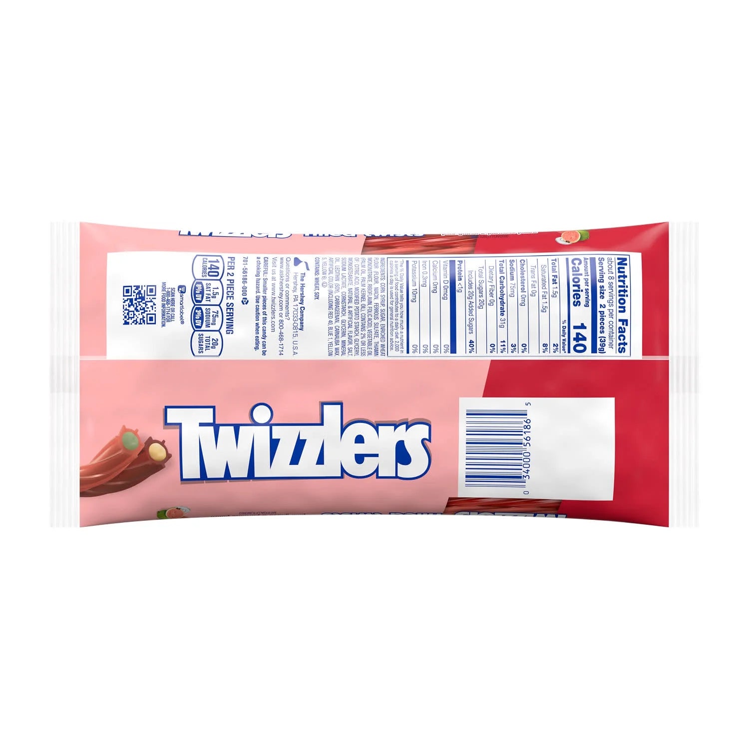 Twizzlers Filled Twists Tropical Blast Fruit Flavored Licorice Style Candy, Bag 11 oz