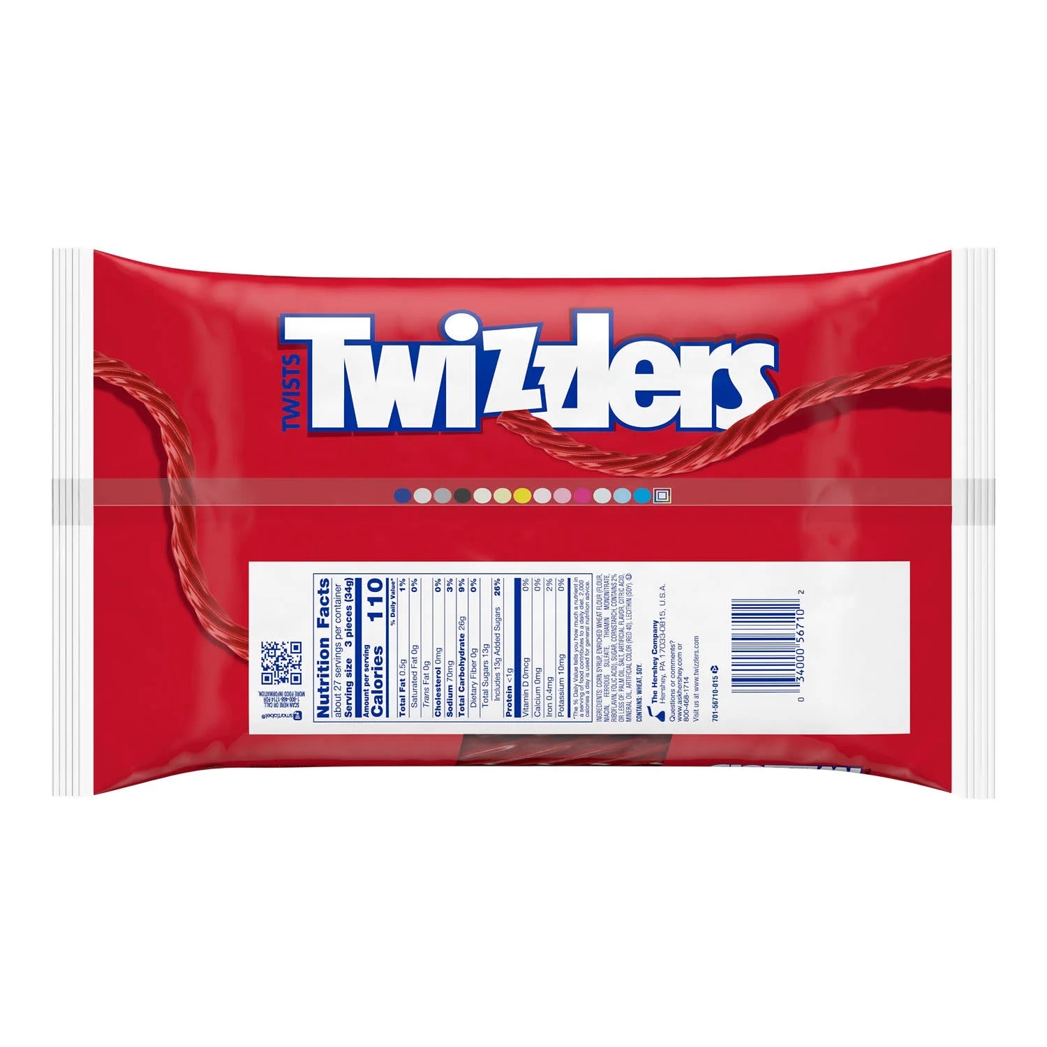 Twizzlers Twists Strawberry Flavored Licorice Style Chewy Candy, Big Bag 32 oz