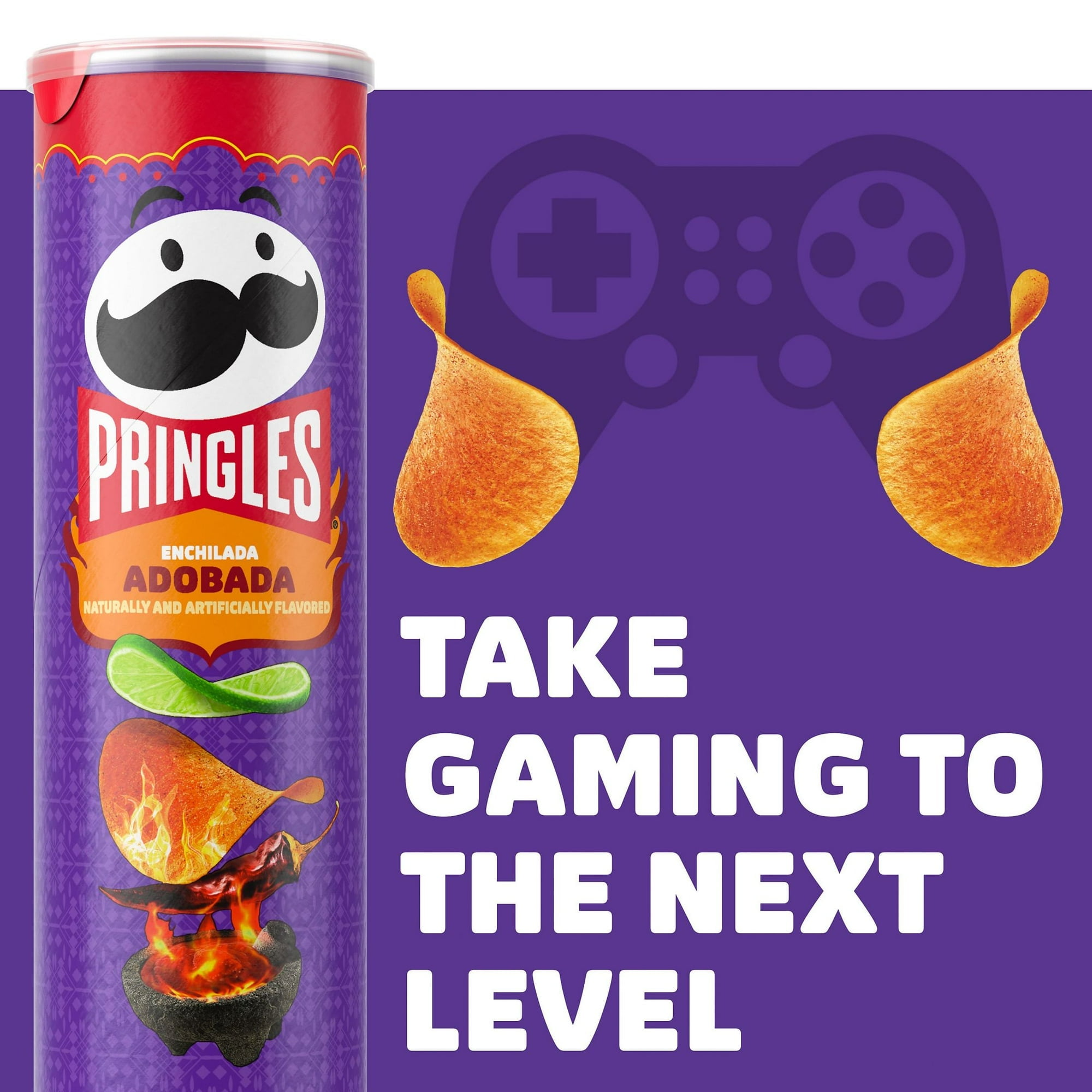 PRINGLES ADOBADA SPICY LIME PEPPER CRUNCH STACKED CRISPS 14 PACK FAMILY CASE – 5.5 OZ EACH