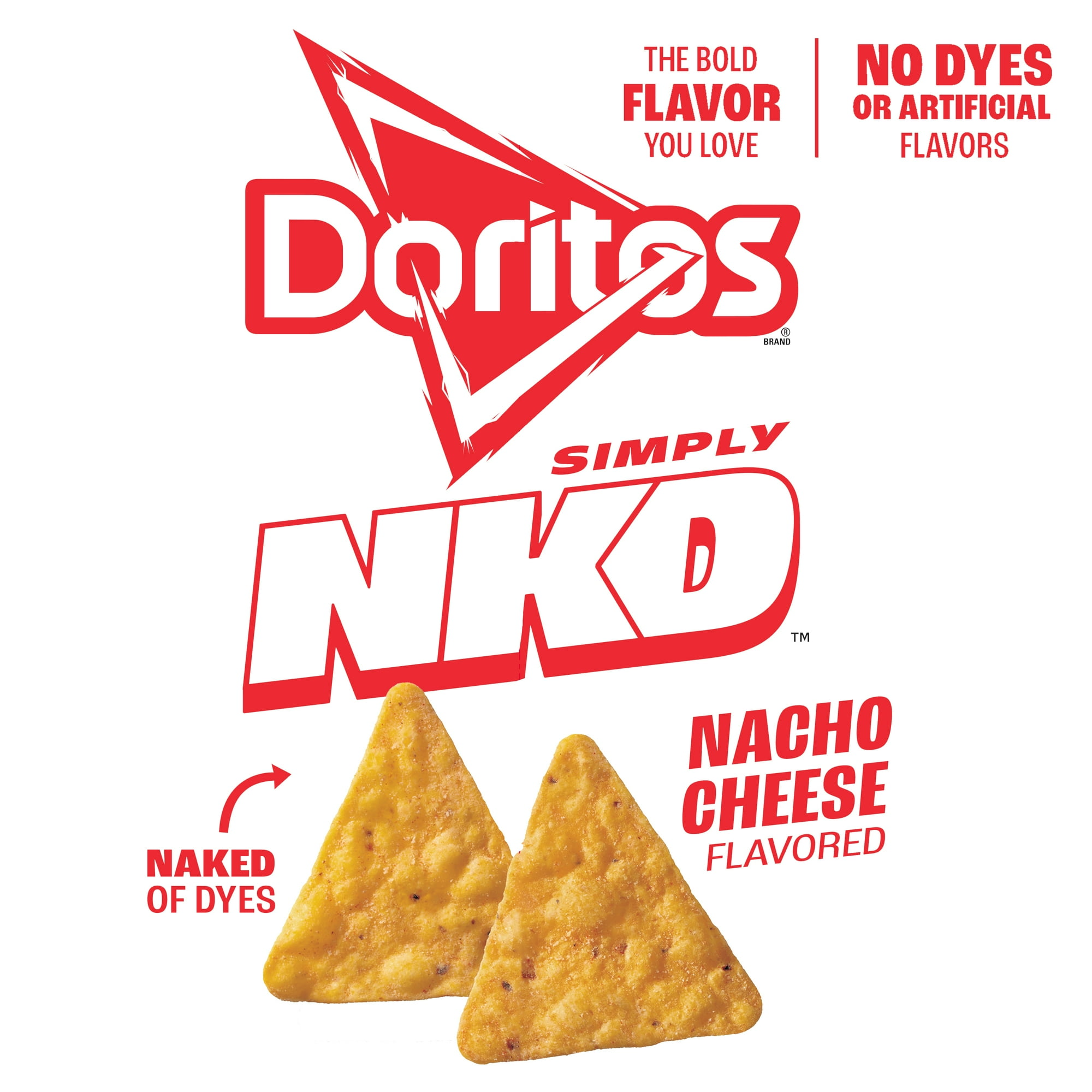 Doritos Simply NKD, No Dyes No Artificial Flavors Nacho Cheese Tortilla Chips Bag, 9.25 oz