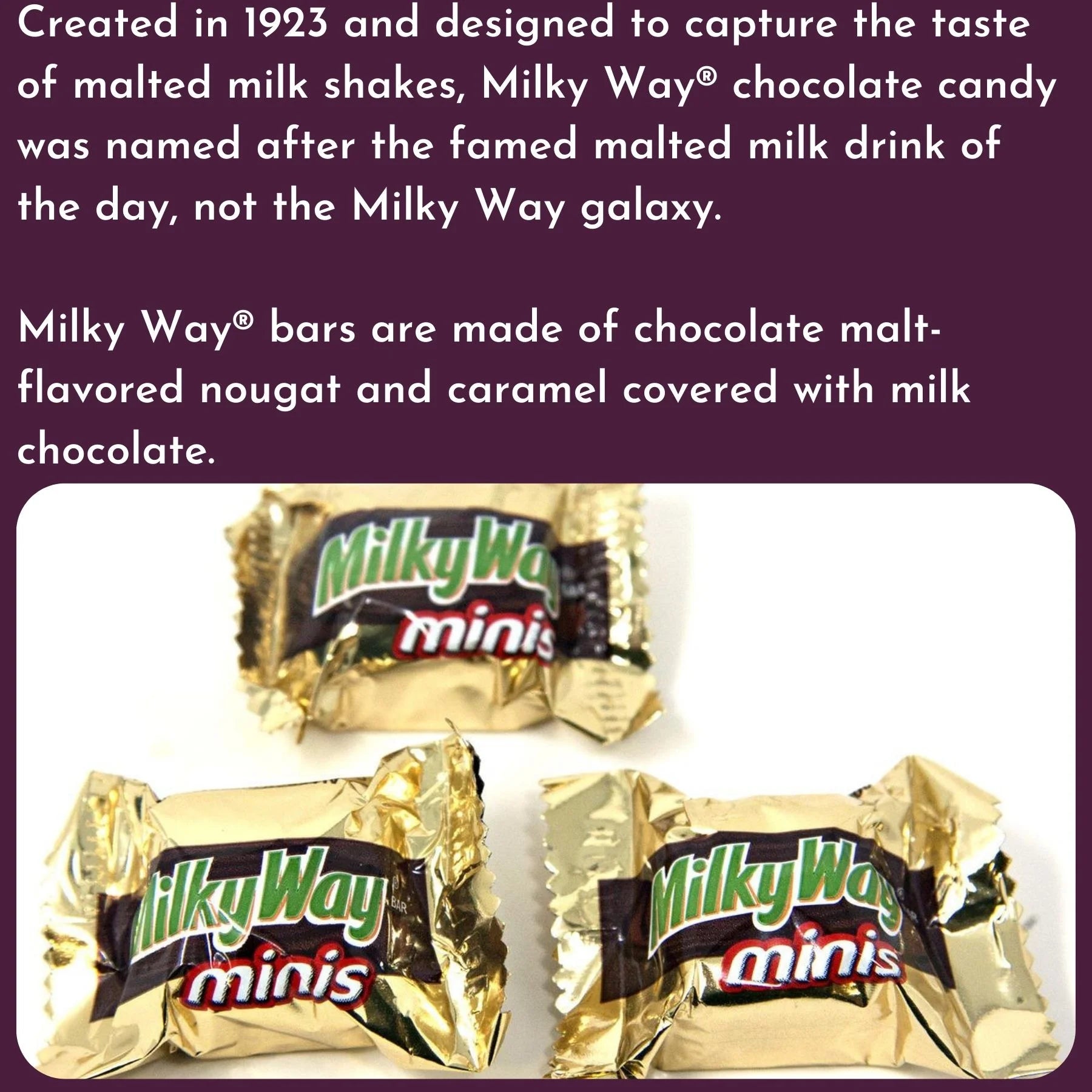 WinCrest Mini Wrapped Milky Way Candy Bars - 5 Lb Case