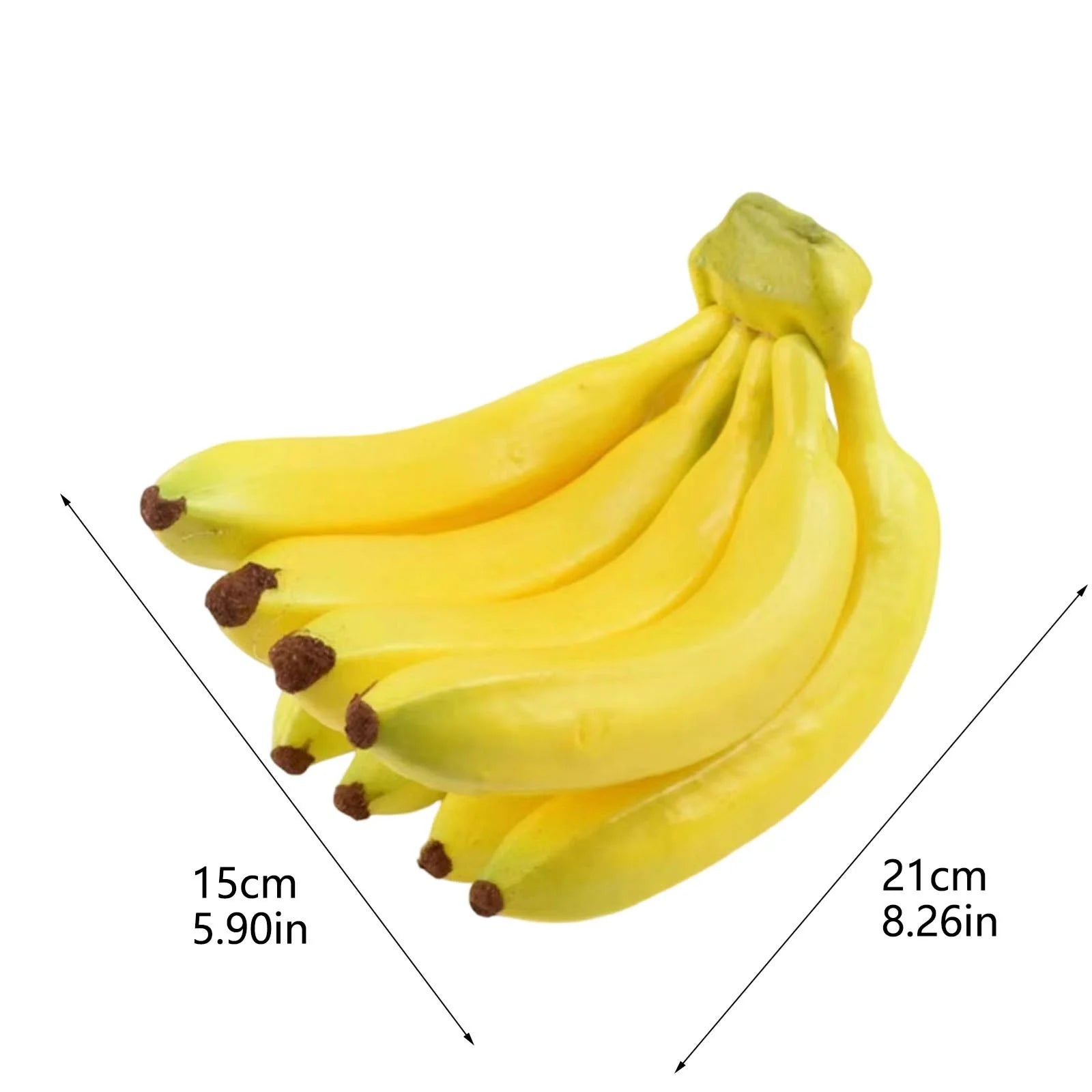 Leojiow Bananas Bunch Lifelike Banana Cluster Fruits Bananas