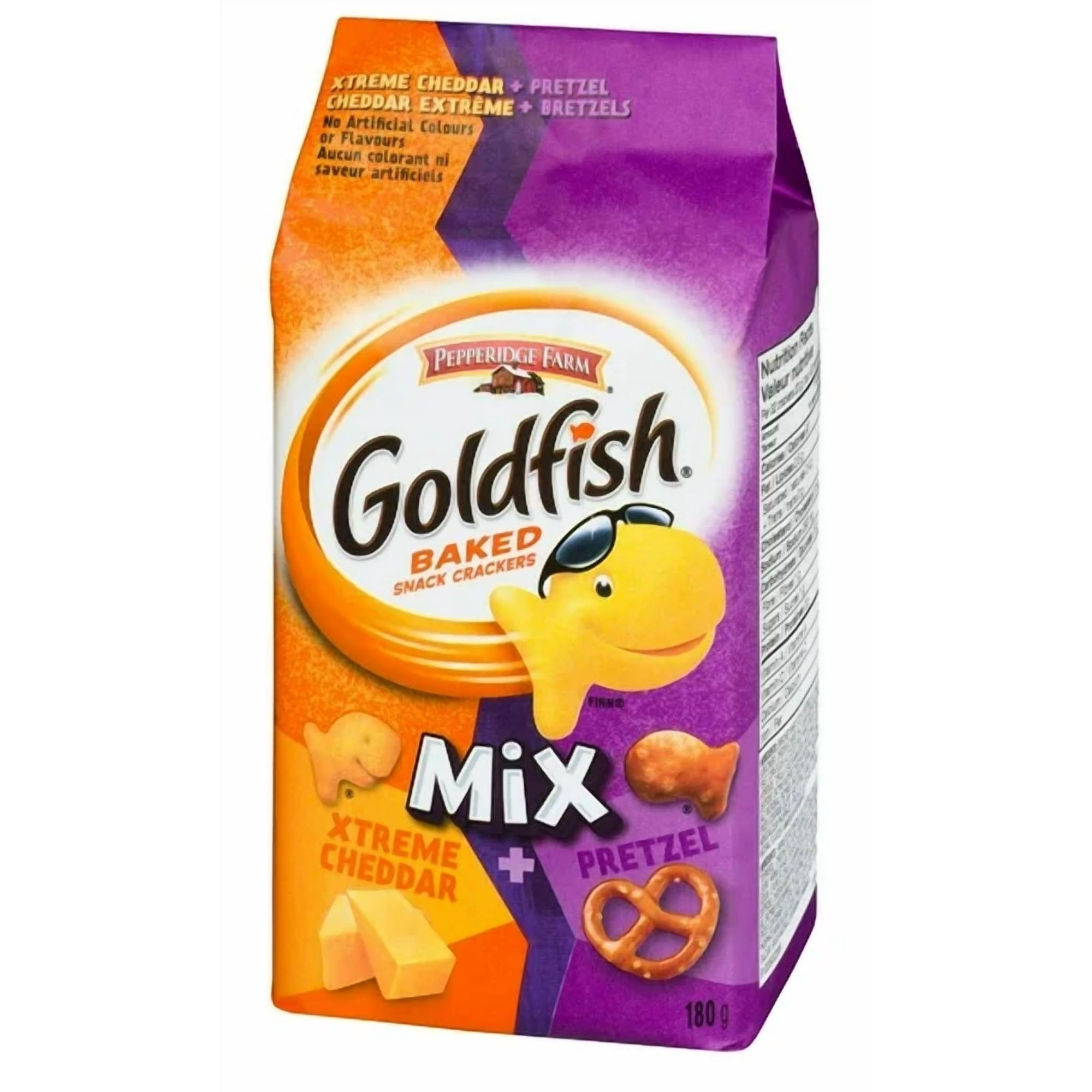 Goldfish Mix Xtreme Cheddar and Pretzel Crackers, 180g (2 Pack)