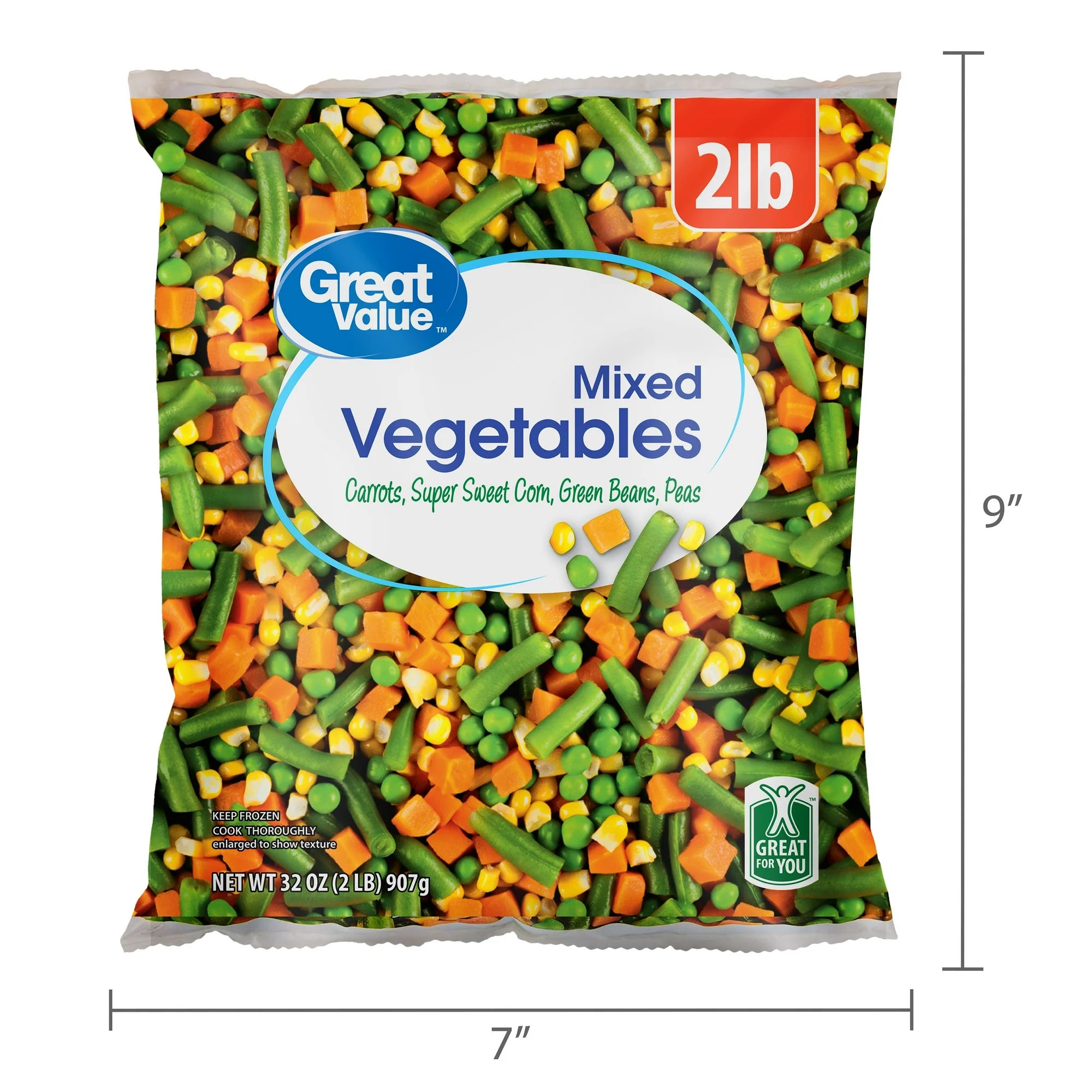 Great Value Mixed Vegetables, 32 oz Bag (Frozen)