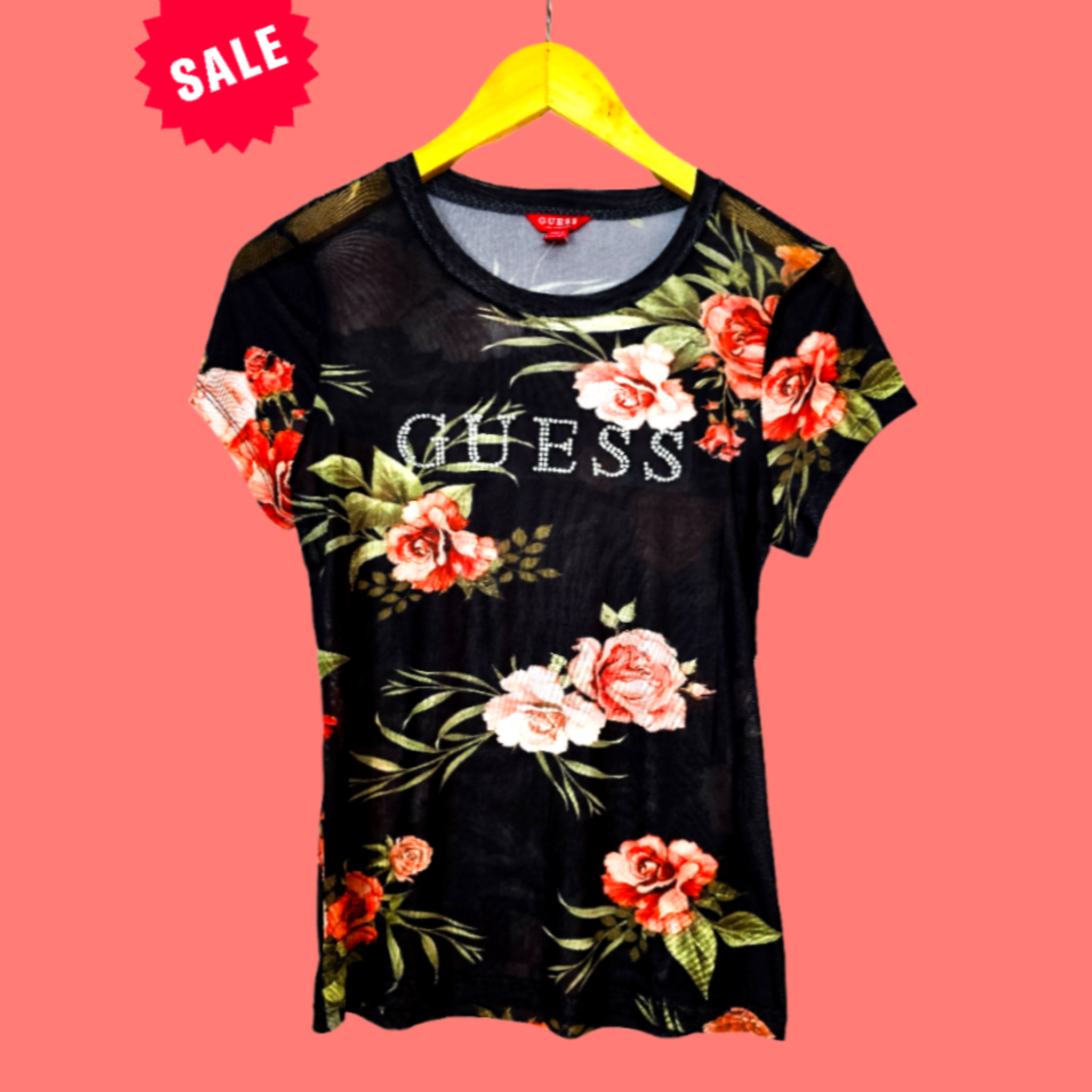 Summer Multi Rose lightweight sheer fabric Top For Casual styling and special occasions