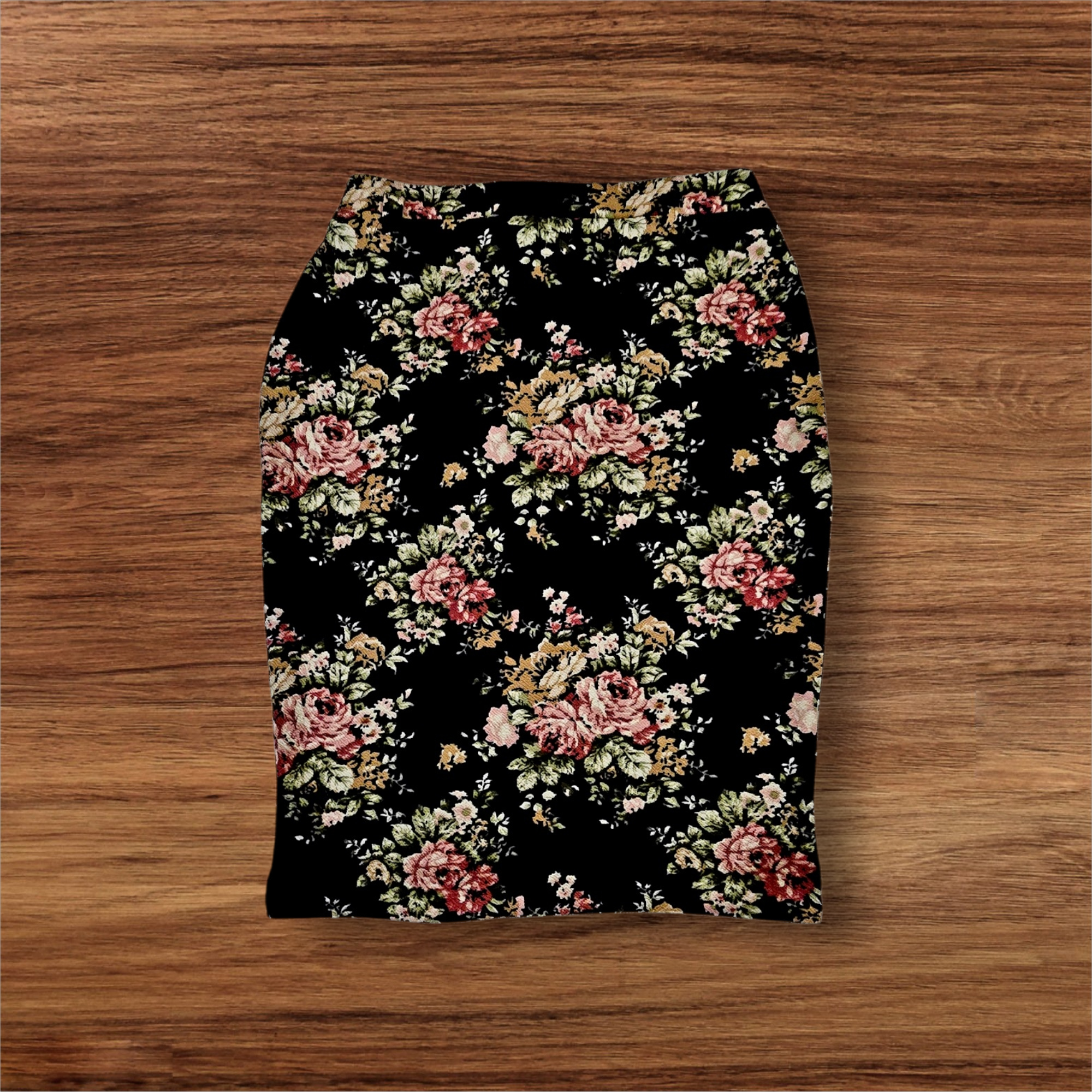 Sexy Rose Flowers Bandage Skirt High Street