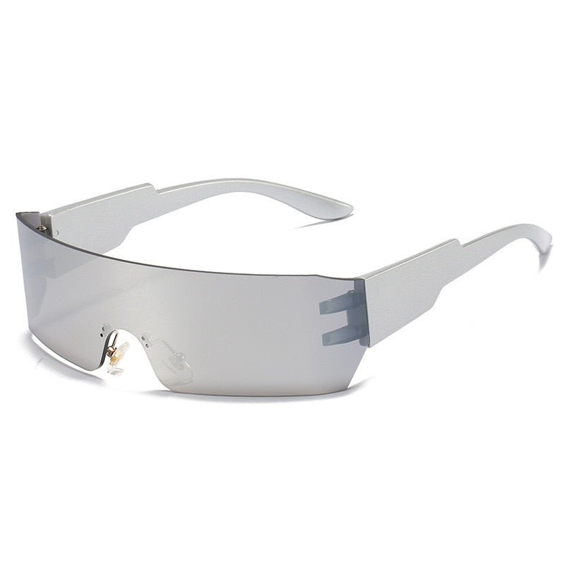 Kardashan Flat Top Shield Fashion Punk Sunglasses Women Y2K Sun Glasses