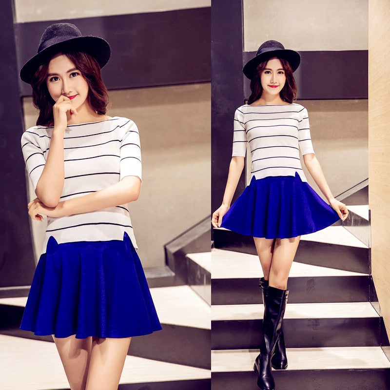 Korean Skirts Fashion Mini Elastic Pleated Skirt