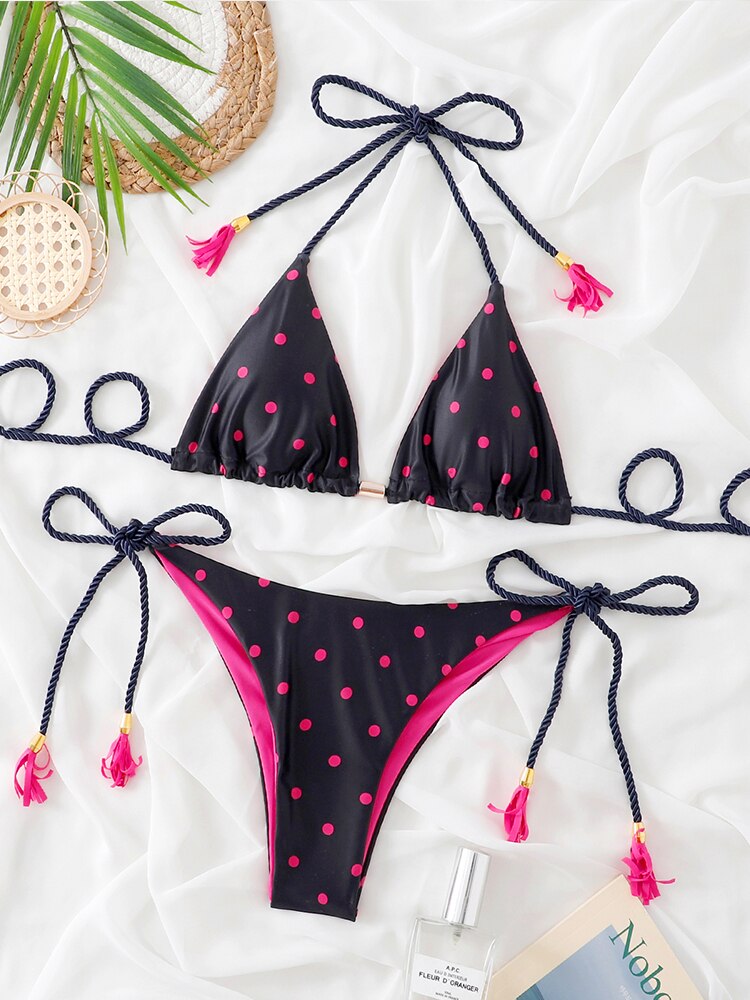 Miyouj Thong Bikini Set 2022 Blue Color Swimsuit Woman Sexy Bathing Suits Two Piece Bikinis Triangle Bandage Female Beachwear