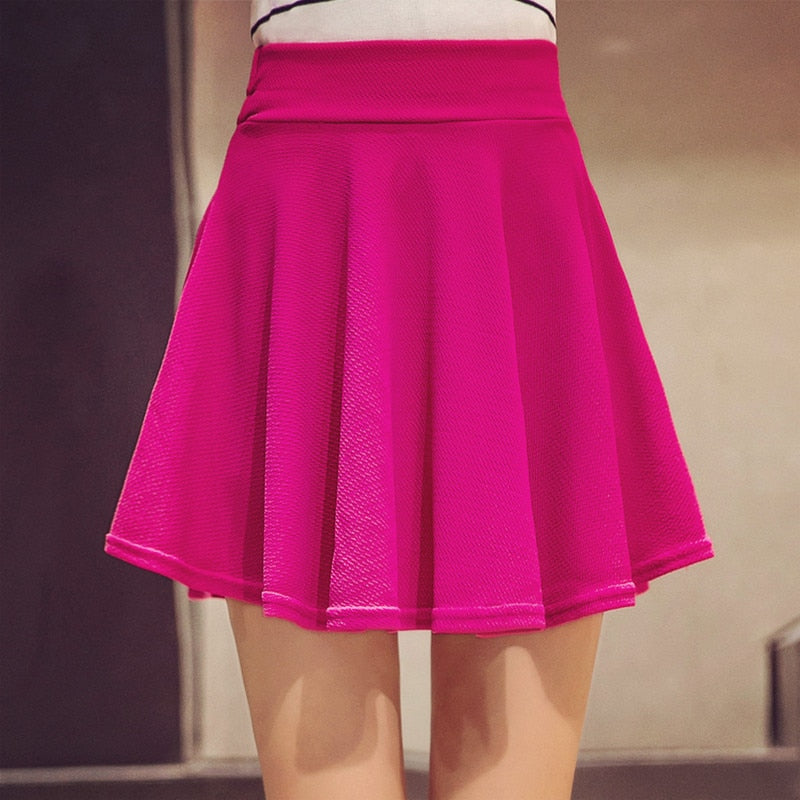 Korean Skirts Fashion Mini Elastic Pleated Skirt