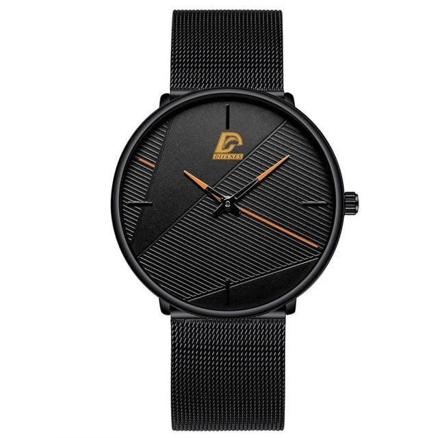 Minimalist Fashion Ultra-thin Watch Simple Men Business Quartz Wristwatch - Jeglowstore